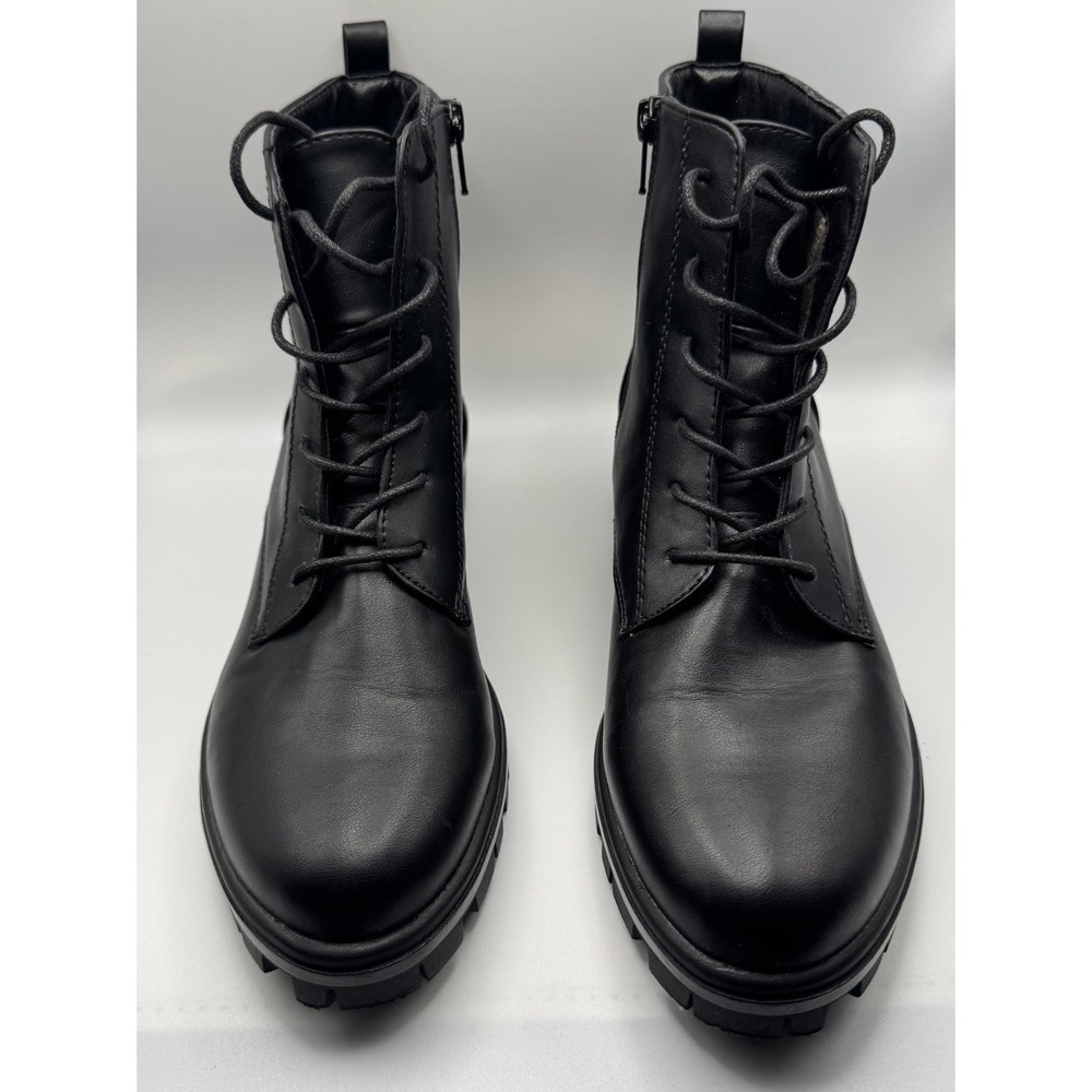 WHITE MOUNTAIN Women's Size 9 Black Tappy Lug Sole Combat Boot Lug Sole